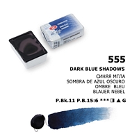 Culori acuarela extrafine White Nights Watercolour Pan 2.5ml - 555 Dark blue shadows