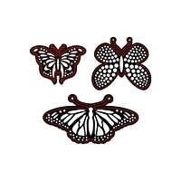 Matrita Embossing Essentials Butterfly, 3buc, Darice