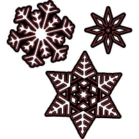 Matrita Embossing Essentials Snowflakes 2, 3buc, Darice