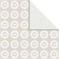 Hartie scrapbooking imprimata fata-verso, 12x12in, 120g, 1 buc, Skagen, Fleur de Lis, Vivi Gade