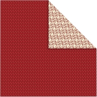 Hartie scrapbooking 12x12in, 120g, Copenhagen, Dots Red, Vivi Gade