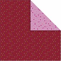 Hartie scrapbooking imprimata fata-verso, 12x12in, 120g, 1 buc, Helsinki, Hearts Dots, Vivi Gade