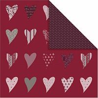 Hartie scrapbooking imprimata fata-verso, 12x12in, 120g, 1 buc, Stockholm, Hearts Dots, Vivi Gade