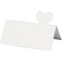 Place Card, 85x80mm, 120g, 20buc, white, Happy Moments