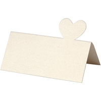 Place Card, 85x80mm, 120g, 20buc, off-white, Happy Moments