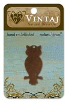 Vintaj Alterred Blank, alama, 1 buc, 42x20mm - Perched Owl