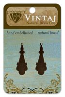 Vintaj Alterred Blank, alama, 2 buc, 33x12mm - Etruscan Drop