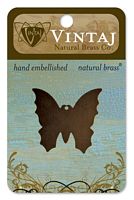 Vintaj Alterred Blank, alama, 1 buc, 34x32mm - Monarch Butterfly