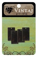 Vintaj Arte Metal, metal, 4 buc, 12x22mm - Rectangle