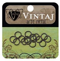 Inel metal, Vintaj Smooth Jump Ring, Arte Metal, 16 buc, 7.5mm