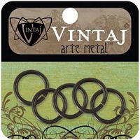 Inel metal, Vintaj Smooth Jump Ring, Arte Metal, 5 buc, 15mm