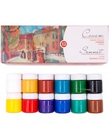 Culori guasa asortate, 40ml, set 12buc, Sonnet