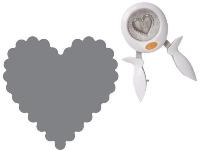 Perforator Squeeze Punch Scalloped Heart L, Fiskars