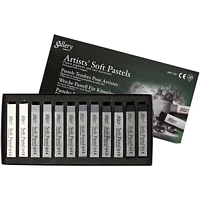 Pasteluri uscate Gallery Soft Pastel, Greytone, set 12buc, Mungyo