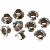 Capse Eyelets metal, silver, d7.5mm, deschidere 4mm, Fiskars