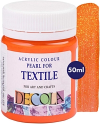 Culori acrilice pentru textile, 50ml, Decola - Orange pearl 315