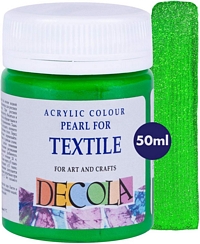 Culori acrilice pentru textile, 50ml, Decola - Green pearl 725