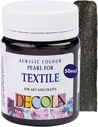 Culori acrilice pentru textile, 50ml, Decola - Black pearl 810