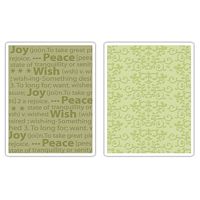 Matrita Sizzix Textured Impressions Embossing Folders, Ornate Swirls & Winter Words, 2buc