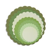 Matrita Sizzix Framelits, Circles, Scallop, set 8buc