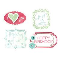 Matrita Sizzix Framelits cu stampila, Birthday and Frames, set 8 buc