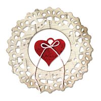 Matrita Sizzix Thinlits, Doily, Jewel Heart, set 2 buc