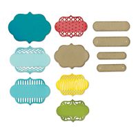 Matrita Sizzix Thinlits, Ornate Labels, 12buc