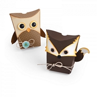 Matrita Sizzix Thinlits Box, Owl, Fox, 6buc