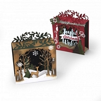 Matrita Sizzix Thinlits Holiday Shadowbox, 19 buc