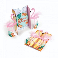 Matrita Sizzix Thinlits Card Flamingo Fold-Long, 12buc