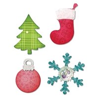 Matrita Sizzix Bigz, Christmas Tree, Ornament, Snowflake, Stocking