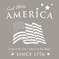 Sablon decorativ American Tribute 12x12in, Americana Decor, DecoArt