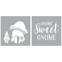 Sablon decorativ Gnomes, 8x8in, 2buc, Americana Decor, DecoArt