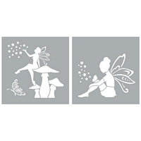 Sablon decorativ Fairies, 8x8in, 2buc, Americana Decor, DecoArt