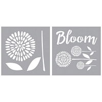 Sablon decorativ Garden Bloom, 8x8in, 2buc, Americana Decor, DecoArt