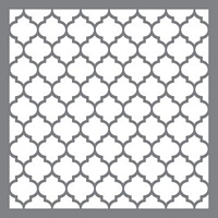 Sablon decorativ Classic Quatrefoil 12x12in, Americana Decor, DecoArt