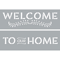 Sablon decorativ Welcome, 6x18in, 2buc, Americana Decor, DecoArt