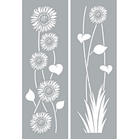 Sablon decorativ Sunflowers, 6x18in, 2buc, Americana Decor, DecoArt