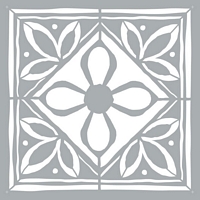 Sablon decorativ Lotus Tile, 18x18in, Americana Decor, DecoArt