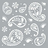 Sablon decorativ Paisley, 18x18in, Americana Decor, DecoArt