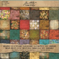 Set cartoane imprimate Lost and Found, 12x12 inch, 220gmp, 36 coli, Tim Holtz