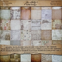 Set cartoane 12x12in French Industrial, 36 coli, Tim Holtz