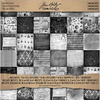 Set cartoane 12x12inch Laboratorie, 220gmp, Tim Holtz