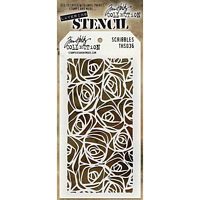 Sablon Tim Holtz Scribbles Stencils, Stampers Anonymous