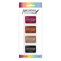 Tusiere Archival Mini Ink Pads Kit 2, set 4 buc, Ranger Ink