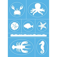 Sablon Stick-On Sea Life, 8x11in, DecoArt