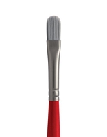 Pensula filbert Unico Silver, fir sintetic, maner scurt, seria 812