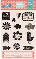 Stampile acrilice Hello Sunshine, 13buc, Craft Asylum