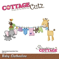 Matrita Scrapping Cottage Baby Clothesline, CottageCutz