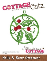 Matrita Scrapping Cottage Holly Berry Ornament, CottageCutz